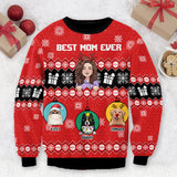 Best Mom Ever - Personalized Dog Ugly Sweater