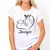 Horse And Dog - Personalized Horse T-shirt And Hoodie