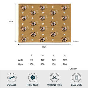 Custom Dog Face - Personalized Dog Blanket