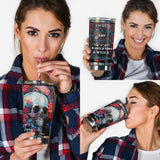 Floral Skull - Personalized Skull Tumbler