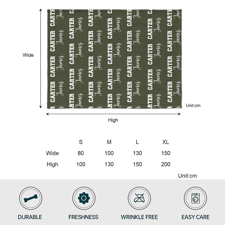 Custom Name Pattern - Personalized Father Blanket