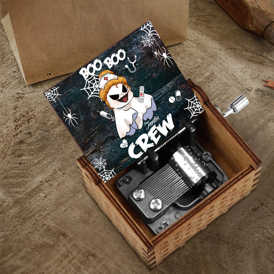 Boo Boo Crew - Personalized Nurse Hand Crank Music Box