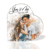 You And Me We Got This - Personalized Couple Custom Shaped Acrylic Plaque