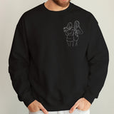 Custom Line Art - Personalized granddaughter Embroidered Sweater