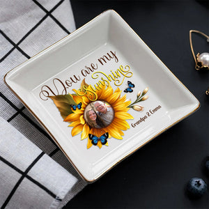 You Are My Sunshine - Gift for mom, grandma, sister, friend, wife, daughter, son, husband, brother, aunt, dad, granddaughter, grandson - Personalized Jewelry Dish