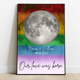 Our Love Was Born - Personalized LGBT Support Canvas And Poster