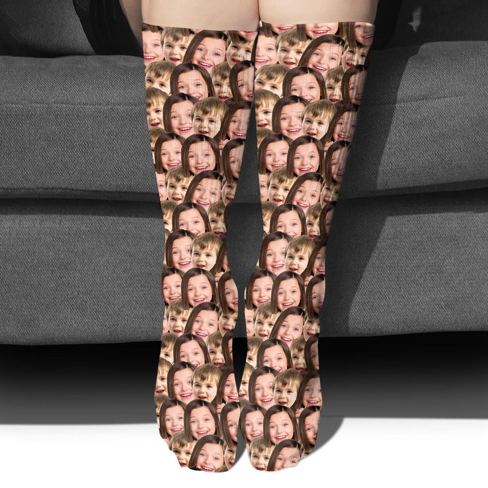 Customizable Printed Face - Personalized Kid Socks