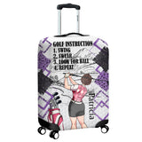 Just A Girl - Golf gift for her, wife, mom, grandma, girlfriend - Personalized Luggage Cover