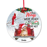 Your Wings Were Ready But My Heart Was Not - Personalized Dog Ornament
