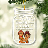 Together On The Naughty List For Years - Personalized Couple Ornament
