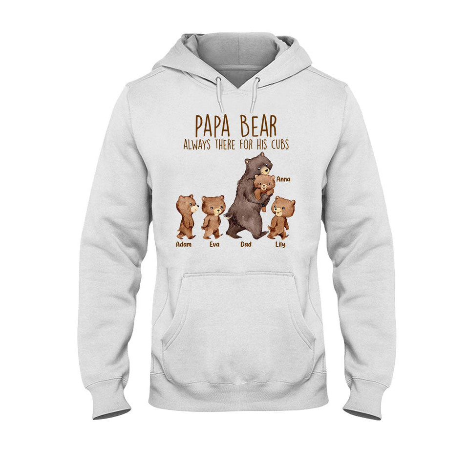 Papa Bear - Gift for dad, grandpa, uncle, brother - Personalized T-shirt And Hoodie
