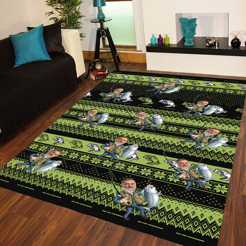 Love Fishing - Personalized Fishing Rug
