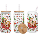 Santa Is Not The Only One Coming - Personalized Couple Can Glass