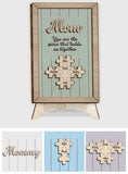 You Are The Piece That Holds Us Together - Personalized Mother 2 Layered Wood Sign / Wood Plaque