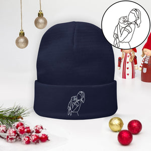 Custom Photo - Personalized Cat Embroidered Beanie