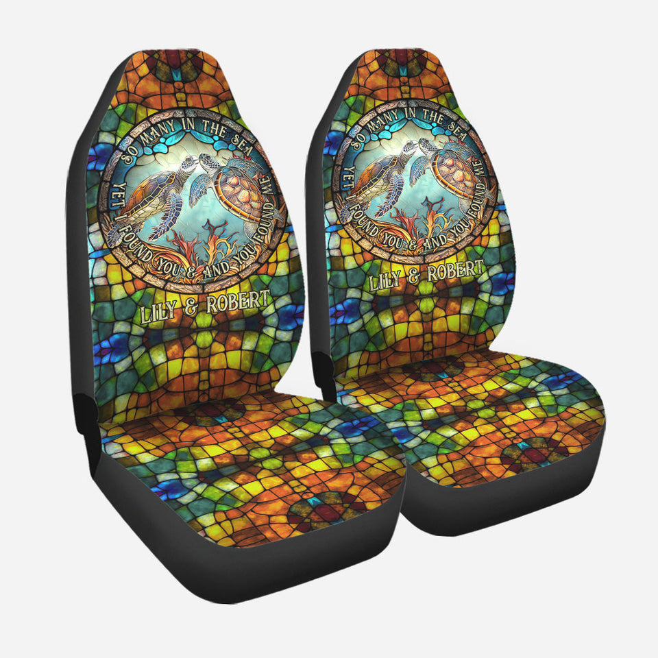 So Many In The Sea - Personalized Turtle Seat Covers