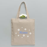 Custom Name With Flower - Personalized Step Mom Embroidered Tote Bag