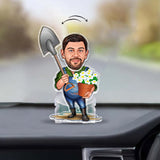 Gardener Caricature - Personalized Gardening Custom Shaking Head