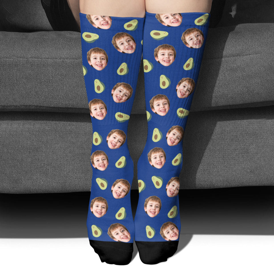 Funny Icon Pattern - Personalized grandson Socks