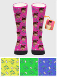 Custom Face Party Pattern - Personalized Daughter Socks