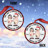 True Love Hanging Together Through The Years - Personalized Couple Ornament
