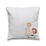 We Did It Here - Personalized Couple Throw Pillow