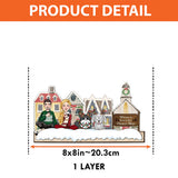 Christmas Village - gift for husband, wife, boyfriend, girlfriend - Personalized 1 Layered Big Freestanding