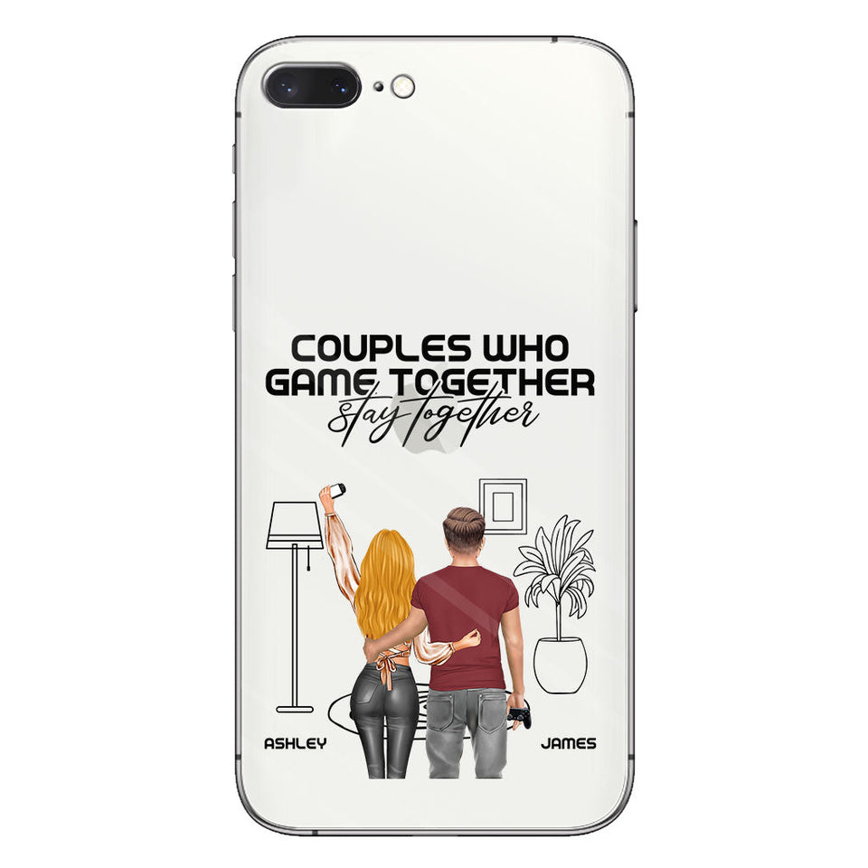 Couples Who Game Together Stay Together - Personalized Video Game Clear Phone Case