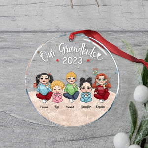 My Grandkids - Personalized Grandma Transparent Ornament