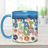 Dog Mom Cat Mom Dog Dad Cat Dad - Personalized Dog Accent Mug