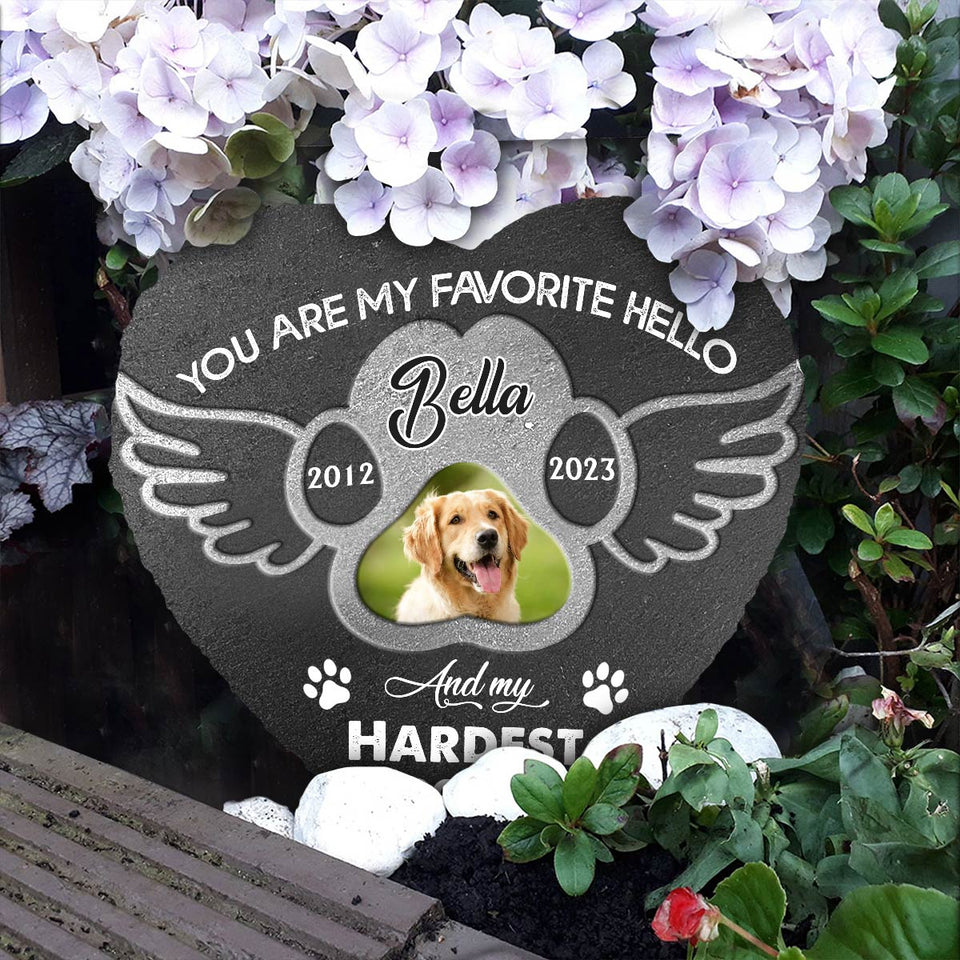 Best Friends Are Never Forgotten - Personalized Dog Heart Shaped Stone