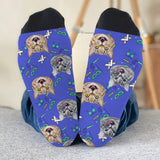 Custom Face Party Pattern - Personalized Cat Socks