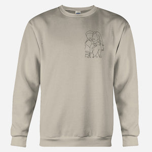 Custom Line Art - Personalized Kid Embroidered Sweater
