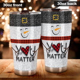 You Matter - Teacher Tumbler With Faux Glitter Print 0622