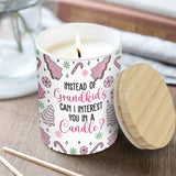 Instead Of Grandkids - Gift for mom - Personalized Candle With Wooden Lid