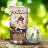 And Into The Sewing Room I Go - Personalized Sewing Tumbler