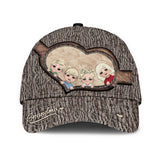 Whenever You Touch This Heart - Gift for dad, grandma, grandpa, mom, uncle, aunt, brother, sister - Personalized Classic Cap