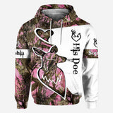 His Buck Her Doe - Personalized Hunting All Over Shirt
