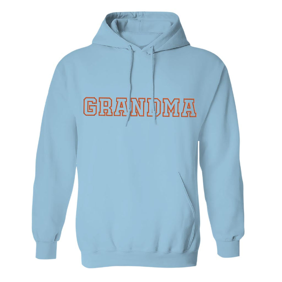 Custom Name - Personalized Grandma Embroidered Hoodie