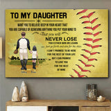You Will Never Lose - Personalized Softball Canvas And Poster