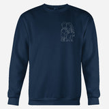 Custom Line Art - Personalized Aunt Embroidered Sweater