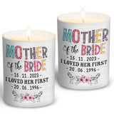 Mother Of The Bride - Personalized Mother Candle With Wooden Lid