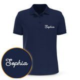 Custom Name - Personalized Couple Embroidered Polo Shirt