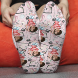 Photo Inserted Funny Golfer - Personalized Golf Socks
