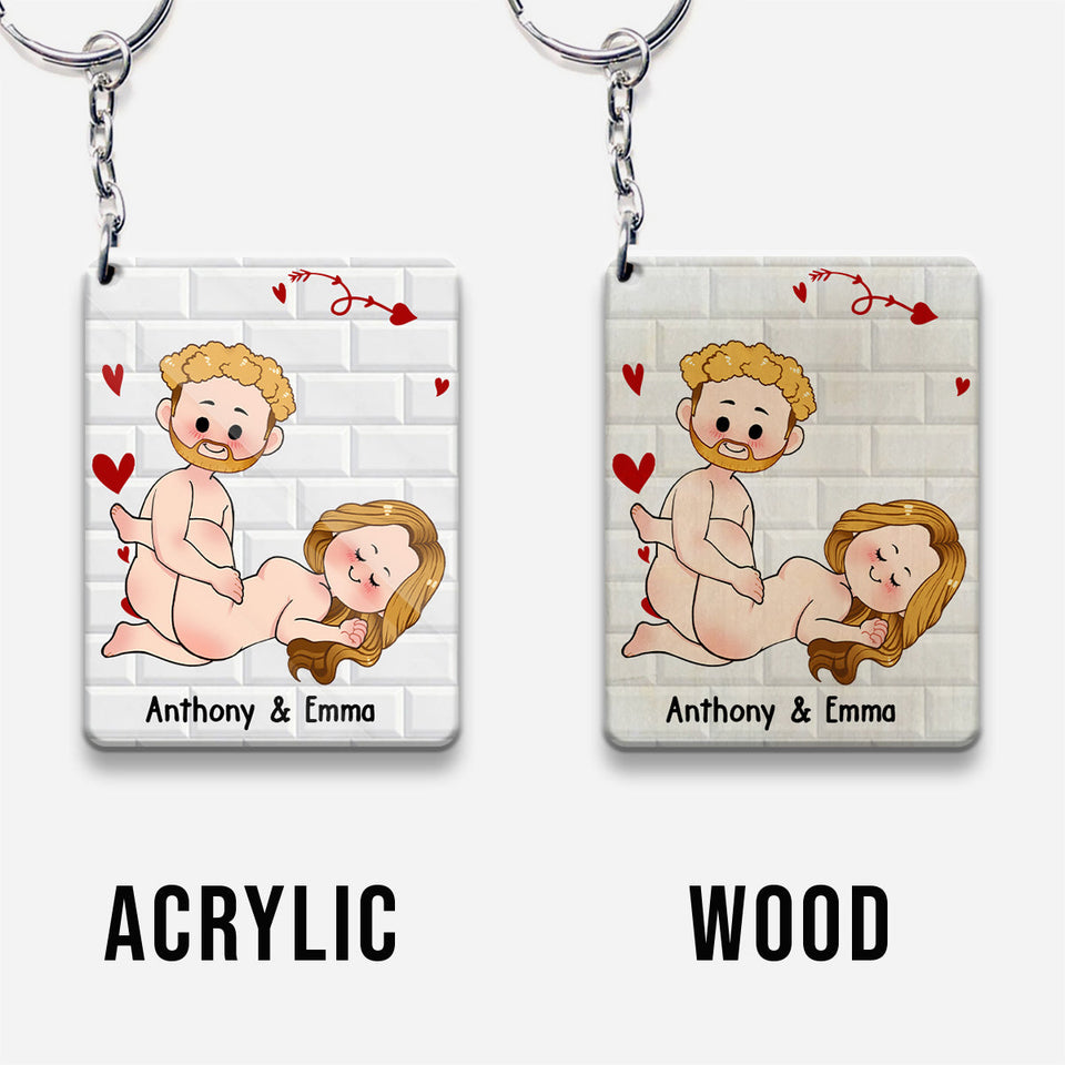 I Just Want You To Be Happy - Couple gift for husband, wife, boyfriend, girlfriend - Personalized Keychain