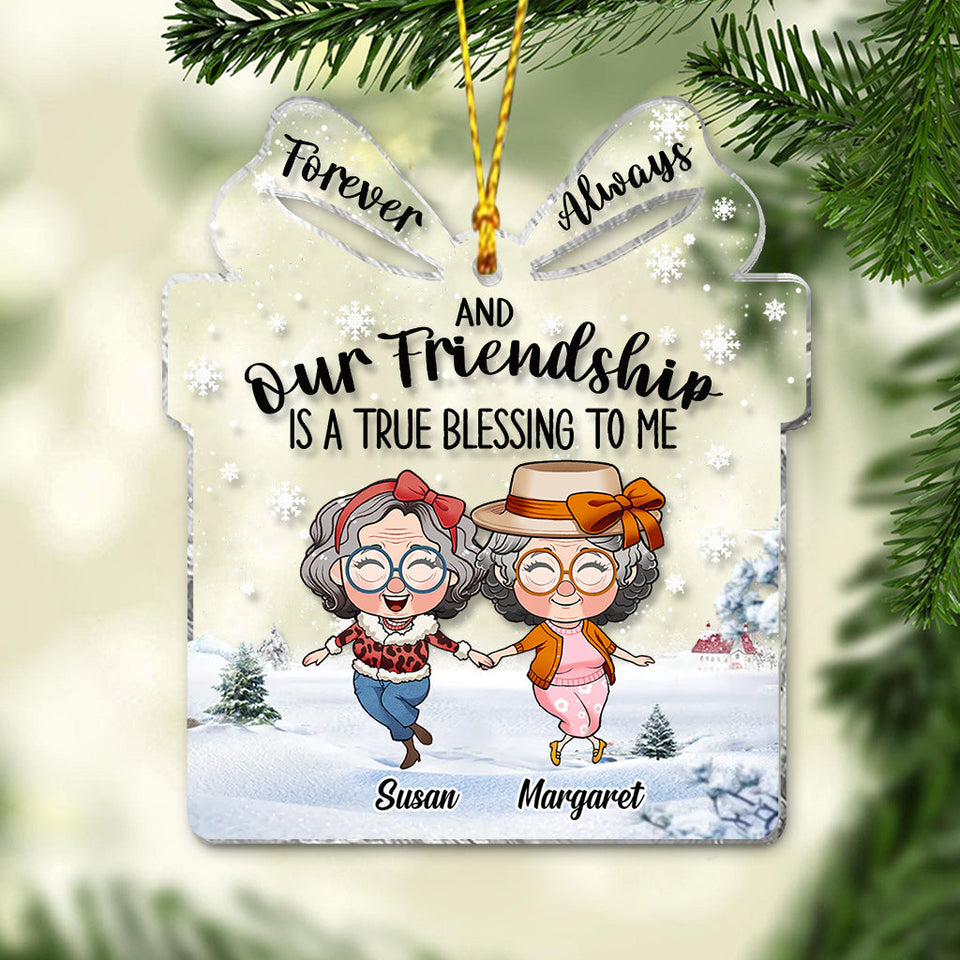 Together And Always - Gift for friend - Personalized Transparent Ornament