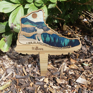 Life Is Better In Hiking Boots - Personalized Hiking Acrylic Plaque Stake