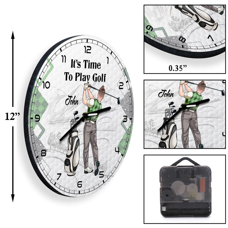 There's Always Time For Golf - Personalized Golf Wall Clock