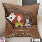 What A Beautiful Thing - Personalized Horse Throw Pillow