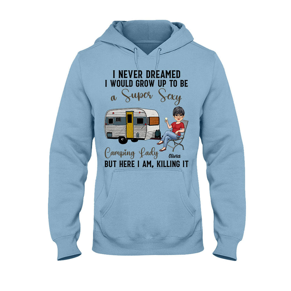 Camping Lady - Personalized Camping T-shirt & Hoodie